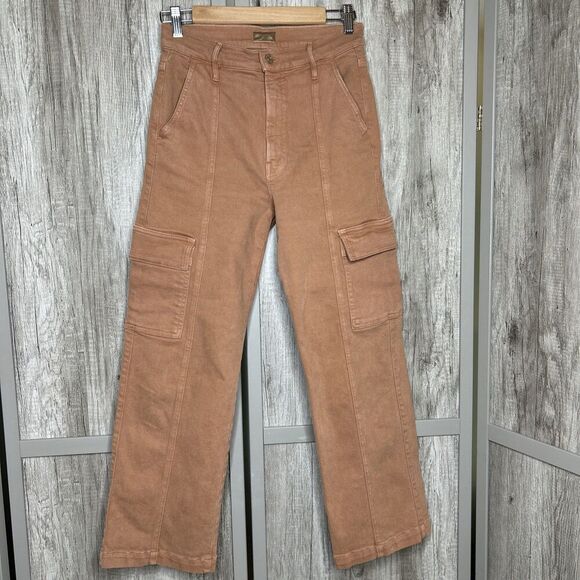 Mother Cargo Jeans Straight Leg High Rise The Rambler Ginger Size 26 - Picture 1 of 10